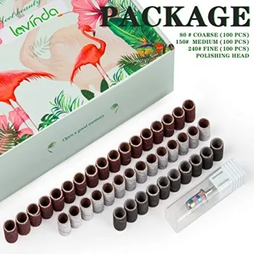 Lavinda 300Pcs Sanding Bands for Nail Drills - Quality Grits