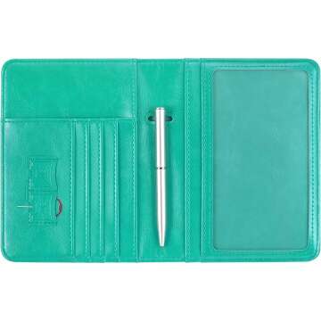 HOTCOOL Upgraded Leather Passport Holder & Vaccine Wallet