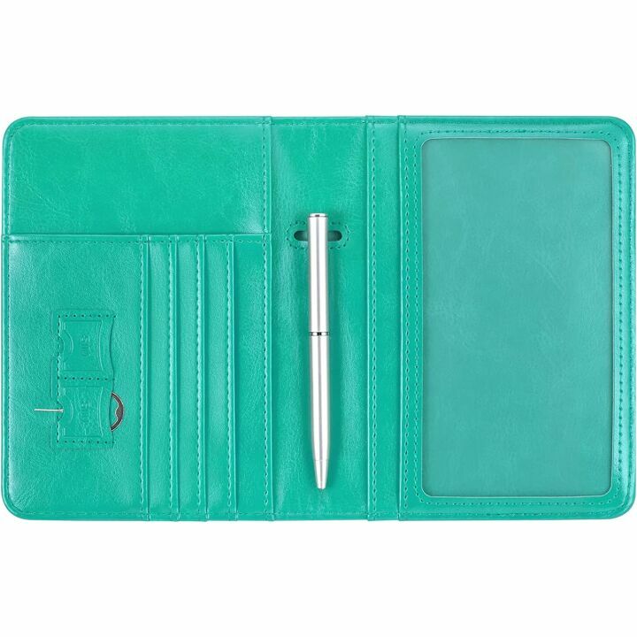 HOTCOOL Upgraded Leather Passport Holder & Vaccine Wallet