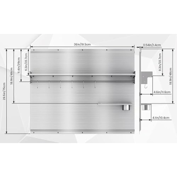Stainless Steel Range Backsplash with Storage Shelf