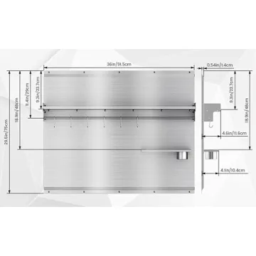 Stainless Steel Range Backsplash with Storage Shelf