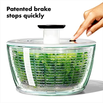 OXO Good Grips Large Glass Salad Spinner for Fresh Salads