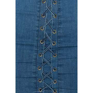 Stylish Just Quella Denim Bodycon Dress - Adjustable Fit