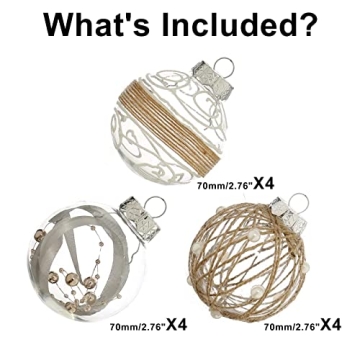 XmasExp 12ct Shatterproof Christmas Ball Ornaments Set