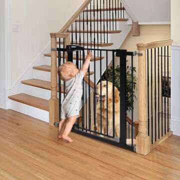 Babelio Baby Gate for Doorways and Stairs, 26''-40'' Auto Close Dog/Puppy Gate, Easy Install, Pressu...