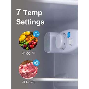 KRIB BLING 3.5 Cu.Ft Compact Refrigerator 2 Door Style