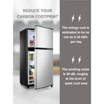 KRIB BLING 3.5 Cu.Ft Compact Refrigerator 2 Door Style