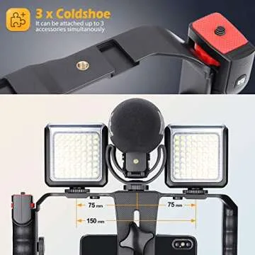 Zeadio Video Cage Rig for Smartphones with Wireless Remote
