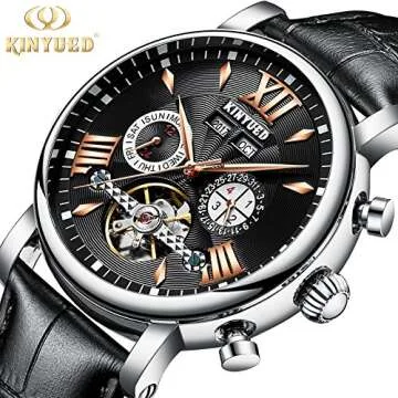 Elegant Skeleton Men Watch with Perpetual Calendar