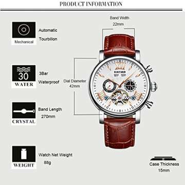 Elegant Skeleton Men Watch with Perpetual Calendar