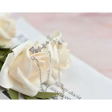 Hypoallergenic CZ Sterling Silver Ear Crawler Earrings for Women