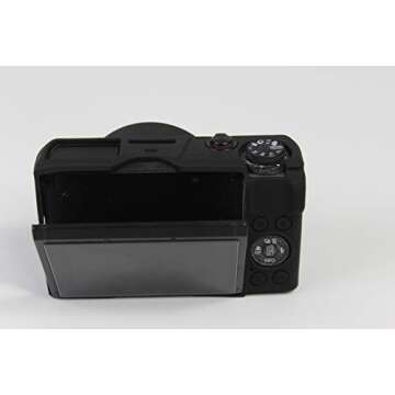 Silicone Gel Camera Case for Canon PowerShot G7x Mark iii Protective Rubber Soft Camera Cover Bag Black