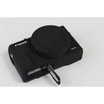 Silicone Gel Camera Case for Canon PowerShot G7x Mark iii Protective Rubber Soft Camera Cover Bag Black