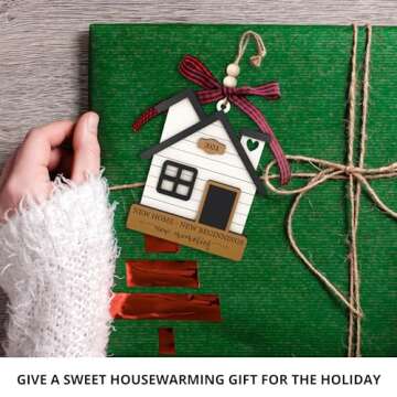 House Warming Gifts New Home - Housewarming Gifts for New House, Housewarming Gift Presents for Women, Couple - New Home Gifts for Home, New Home Owners Gift Ideas - Wooden New Home Ornament 2024