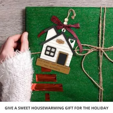 House Warming Gifts New Home - Housewarming Gifts for New House, Housewarming Gift Presents for Women, Couple - New Home Gifts for Home, New Home Owners Gift Ideas - Wooden New Home Ornament 2024