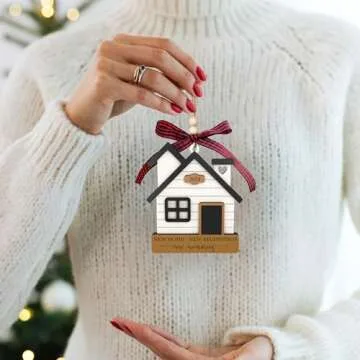 House Warming Gifts New Home - Housewarming Gifts for New House, Housewarming Gift Presents for Women, Couple - New Home Gifts for Home, New Home Owners Gift Ideas - Wooden New Home Ornament 2024