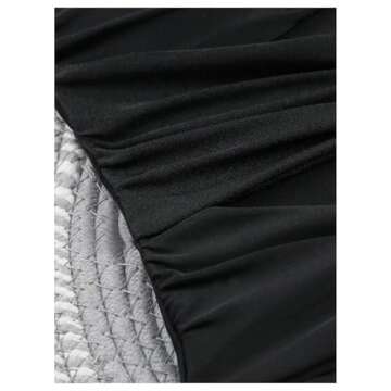 Verdusa Women's Cut Out Colorblock One Piece Swimsuit Ruched Swimwear Bathing Suit Black Medium