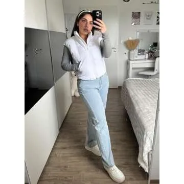 Zeagoo Puffer Vest Women Lightweight Stand-Up Collar Down Vests Sleeveless Outerwear Warm Puffer