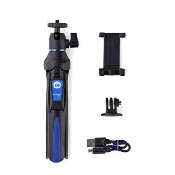 Benro BK10 Mini Selfie Stick Aluminum Tripod, Black (BK10)