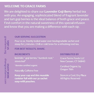 Grace Farms Caffeine-Free Lavender Goji Berry Herbal Tea