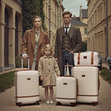 Coolife 5-Piece Lightweight Luggage Set with Spinner Wheels