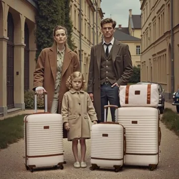 Coolife 5-Piece Lightweight Luggage Set with Spinner Wheels