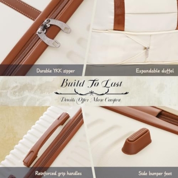 Coolife 5-Piece Lightweight Luggage Set with Spinner Wheels