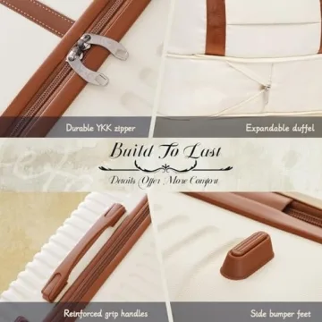 Coolife 5-Piece Lightweight Luggage Set with Spinner Wheels