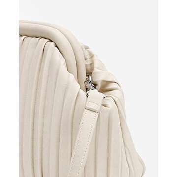 TIJN Square Handle Tote Bag for Women Fashion Purses Handbags Vegan Leather Crossbody Shoulder Bags for Women(Flann)