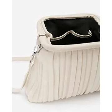 TIJN Square Handle Tote Bag for Women Fashion Purses Handbags Vegan Leather Crossbody Shoulder Bags for Women(Flann)