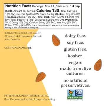 Kite Hill Almond Milk Ricotta Cheese Alternative, Vegan, 8 Ounce