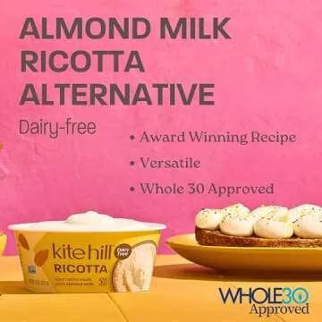 Kite Hill Almond Milk Ricotta Cheese Alternative, Vegan, 8 Ounce