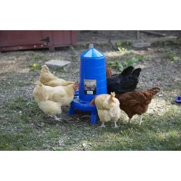 Double-Tuf® Poultry Feeder with Legs | Durable Feeding Container | Carrying Handle for Chickens & Birds | Chicken Feeder | 35 Lbs
