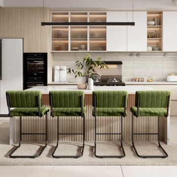 Stylish ONEVOG Green Counter Height Bar Stools Set