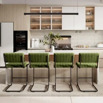 Stylish ONEVOG Green Counter Height Bar Stools Set