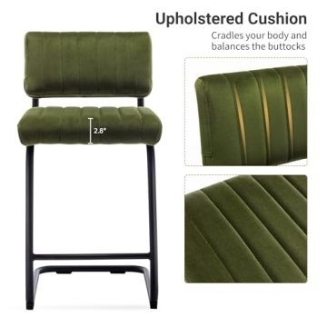 Stylish ONEVOG Green Counter Height Bar Stools Set