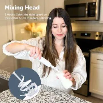 MomMed Electric Bottle Brush, Electric Baby Bottle Brush Set - Silicone Brushes for Bottles, Pacifiers, Straws, Mixing Head, Drying Rack - 2 Cleaning Modes, 360° Rotation