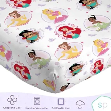 Disney Princess Besties Queen Sheet Set - 100% Organic Cotton