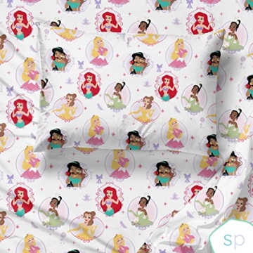 Disney Princess Besties Queen Sheet Set - 100% Organic Cotton