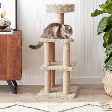 Amazon Basics Indoor Cat Tree - Sturdy Climbing Tower