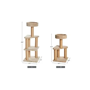 Amazon Basics Indoor Cat Tree - Sturdy Climbing Tower