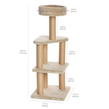 Amazon Basics Indoor Cat Tree - Sturdy Climbing Tower