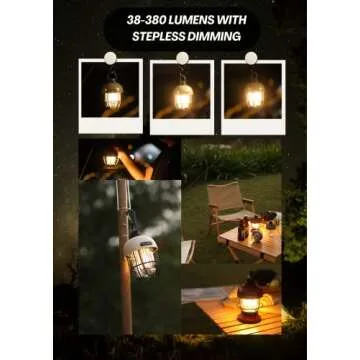 Crazy Power Camping Lantern Rechargeable LED Camping Light Premium Vintage Light 4500 mAh High Capacity Dimmable 3 Light Modes Waterproof for Camping Hiking Fishing Power Outages (CPB200 Green)