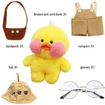 Duck Stuffed Animal Toy,Soft Plush Toy for Kids Girls Hugglable Stuffed Toy with Cute Hat&Costume, Best Gifts for Christmas 12 inches
