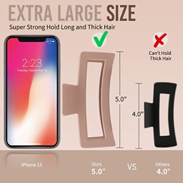 ZYTJ Jumbo Claw Clips for Thick Hair - 4 Pack