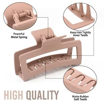 ZYTJ Jumbo Claw Clips for Thick Hair - 4 Pack