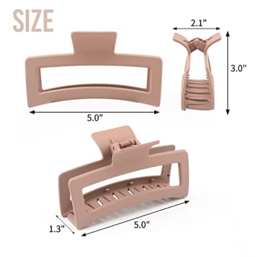 ZYTJ Jumbo Claw Clips for Thick Hair - 4 Pack