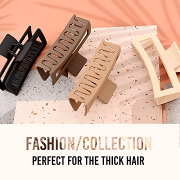 ZYTJ Jumbo Claw Clips for Thick Hair - 4 Pack