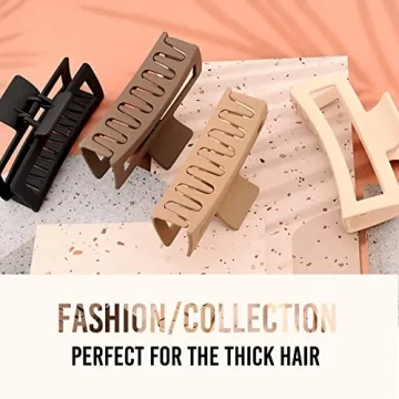 ZYTJ Jumbo Claw Clips for Thick Hair - 4 Pack