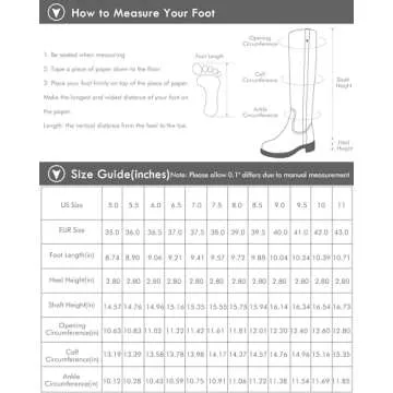 Coutgo Women's Suede Cowboy Knee High Boots